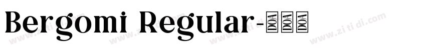 Bergomi Regular字体转换